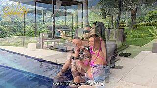 salome gil - hot latina milf turns photoshoot into steamy pool sex with spanish photographer