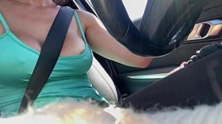 Artemisia Love Flaunts Hot Big Tits In Outdoor Car Driving Close-Up