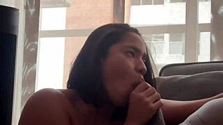 my stepfather's huge cock slides into my tight 18+ mouth, feeling so full and loved