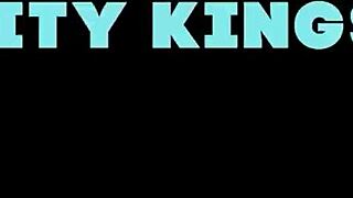 party goes wild when kali roses, kat monroe & miki cruz share logan's cock 😏