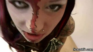 sexy german teen seduces after halloween party