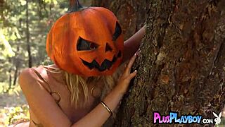 big ass blonde teen sky pierce poses beautifully with mask on