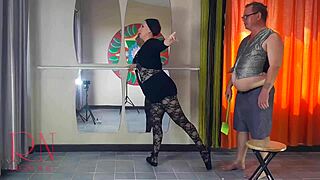 Spank Ballerina's Ass, Punish Bad Dancer, Regina Noir Teacher Scolds and Fucks Mouth and Pussy at Ballet Studio Part 2