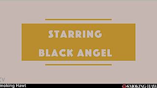 Slutty brunette Latina smokes cigarette during cowgirl riding and handjob cumshot