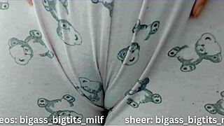 Colombian milf with big pussy lips shows camel toe while spreading legs wetly