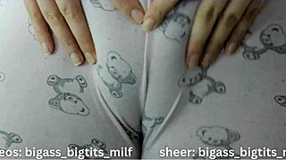 camel toe close-up on a curvy latina teen spreading her legs