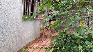 He took the college girl from the party to the alley for a nice fuck subtitled in english