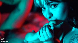 Latina Lesbians Scissor Wet Pussies and Lick Toes at Party