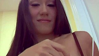 This Brunette's Ass Teases a Garter Belt Wrapped BBC