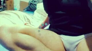 Is this hot man broadcasting in a private room?