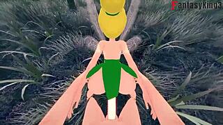Tinker Bell трахается жестко, пока фея шпионит за Peter
