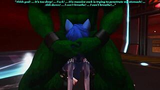 哇！Krystal传说模仿Act2第一个敌人粗暴口交！