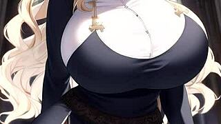 Черт, эта монахиня жрица AI арт зацепила мою жопу