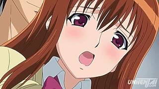 Тугая киска сводной сестры борется с огромным членом сводного брата - безцензурный хентай