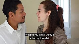 สาวลาตินขี้อาย Geltrudes อยากเย็ด interracial ด่วนแม้จะขี้อาย