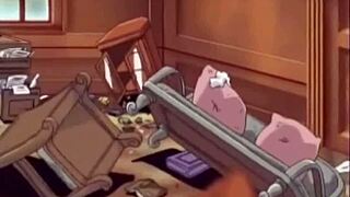 요, 이 알몸 애니 야한 여자가 놀림받고 찔림 당하는 거 봐?