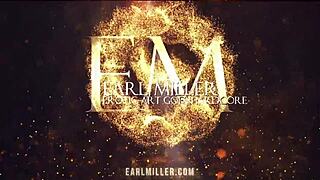 Gyönyörű barna Ariana Fox játssza a picsáját háton fekve