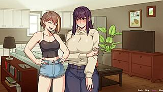 Benefitship Μεγάλα Στήθη Futa Απολαμβάνει Σεξουαλικό Hentai Gameplay με την Καυτή Καλύτερή της