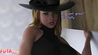 Futa3dx - Blonde Babe wächst Schwanz und fickt Freunde hart