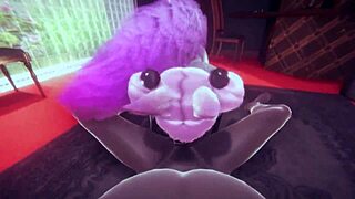 Necenzurovaný anime hentai s divokým cosplay šukáním