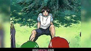 Сладкая девственная киска трахается и ласкается пальцами в диком хентай экшене, чёрт, это горячо! 🔥