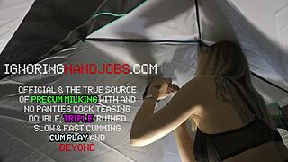 รูร่องกลอรี่โฮลพลาด จบด้วยน้ำแตกเปื้อนมือและชุดชั้นใน