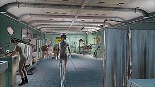Fallout 4 striptiz medicinska sestra v bolnišnici z raztrganimi oblačili