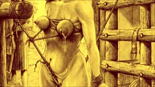 過去時代のヴィンテージエロ絵画の深い感情