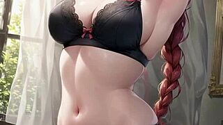 3DアニメAI女子大生がメイドバイトでASMRまんこ弄りエロプレイ！