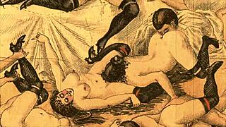 ヴィンテージエロ絵にハマっちゃった、超カッコいいの見てる！😍