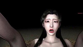 귀여운 아시안 코스플레 걸, 큰 자지 갈구