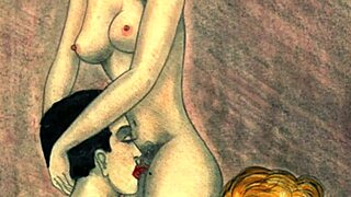 ヴィンテージの絵がレトロ漫画の魅力をクラシックスタイルで生きる