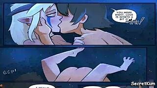 年轻18+处女精灵在森林中被硬干。王子在户外热情带她。