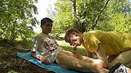 Hey Matty and Aiden, daring enough for outdoor blowjob action?