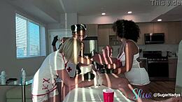 ebony girls in nurse orgy after shaving