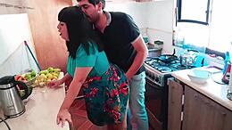 stepmom cooks so sexy in kitchen i rip clothes and fuck her juicy pussy hard
