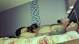 joy playing with the camera masturbating and my stepfather just arrived and started licking my pussy