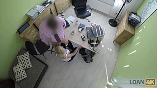 Loan4k umowa zostaje cicho z tą słodką nastolatką 18+ blondynką na castingu.
