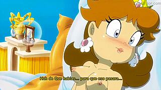 Peach and daisy with spanish subtitles.
