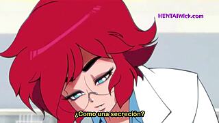 3D cartoon parody of a hospital exam with redheads