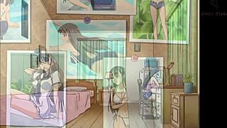 Beautiful anime babes with huge tits in Summer of love 01