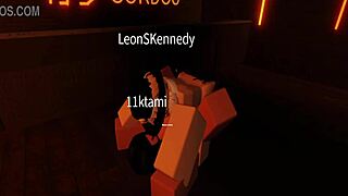 A steamy Roblox scene with a horny couple in a condo room