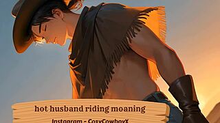 Hot husband riding moaning in erotic ASMR audio for men