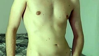 Huge cum shot on webcam, solo masturbation session