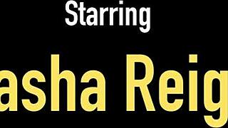 Tasha reign's self-pleasure journey with a glass dildo in her vagina