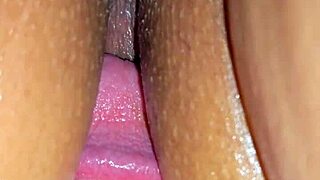 Beautiful wife undressing and showing her lips