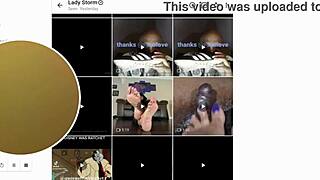 Enjoying in watching a black beauty with wrinkled soles while masturbating