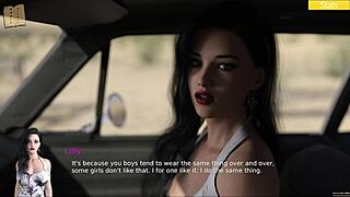 Beautiful woman with perfect body in hot erotic scene in 3D video game