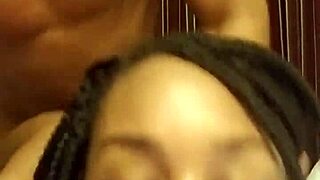 Ebony slut gets her pussy destroyed in a hotel room