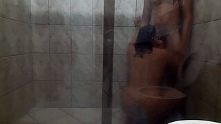 Bathroom sex with gorgeous couple, intense and passionate